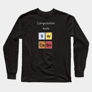 Science Sarcasm S Ar Ca Sm Elements of Humor Composition Black Long Sleeve T-Shirt